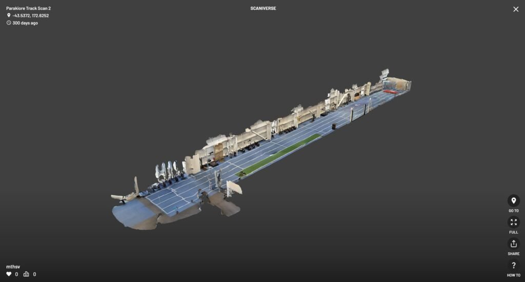 3D scan of the Parakiore indoor athletics track