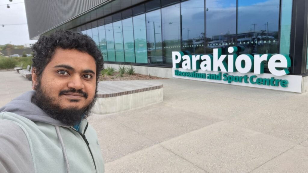 Md. Tanvir Hossain outside the Parakiore Recreation and Sport Centre, Christchurch